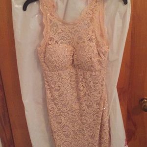 Tight but comfy blush pink dress